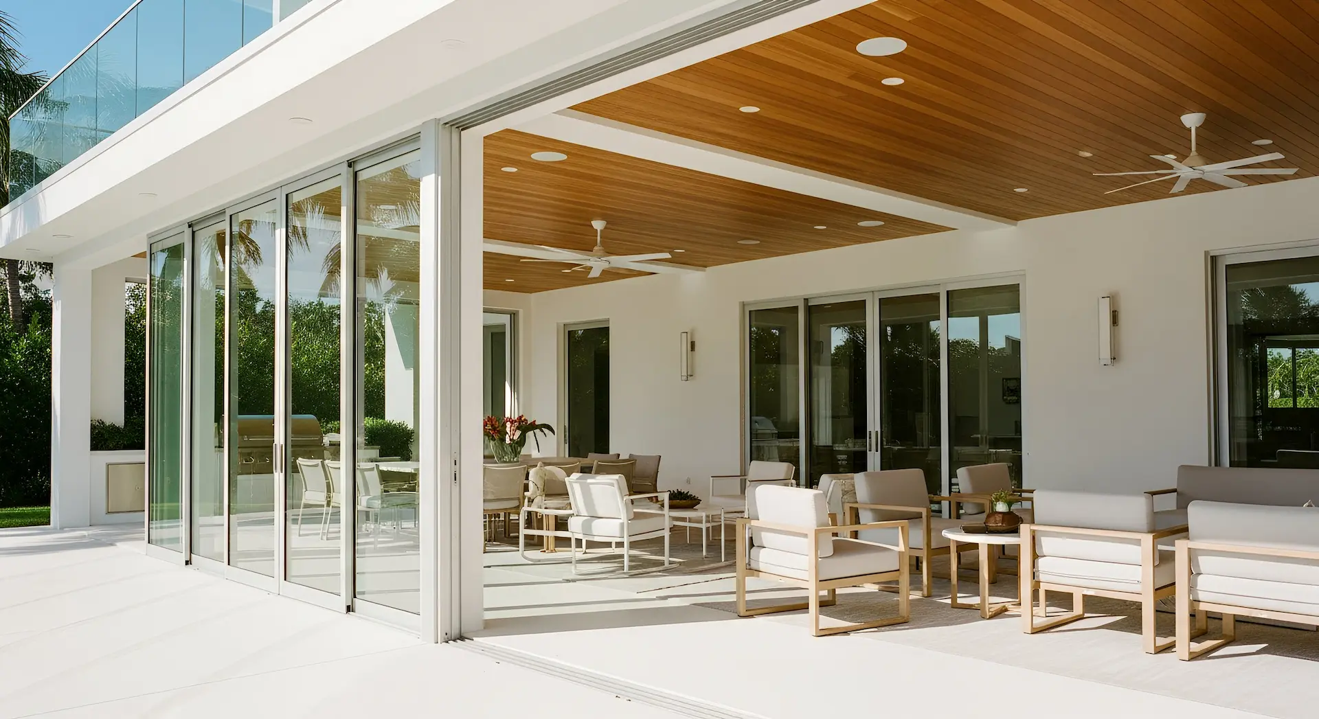 Patio enclosure installation creating versatile outdoor living space in Hollywood FL