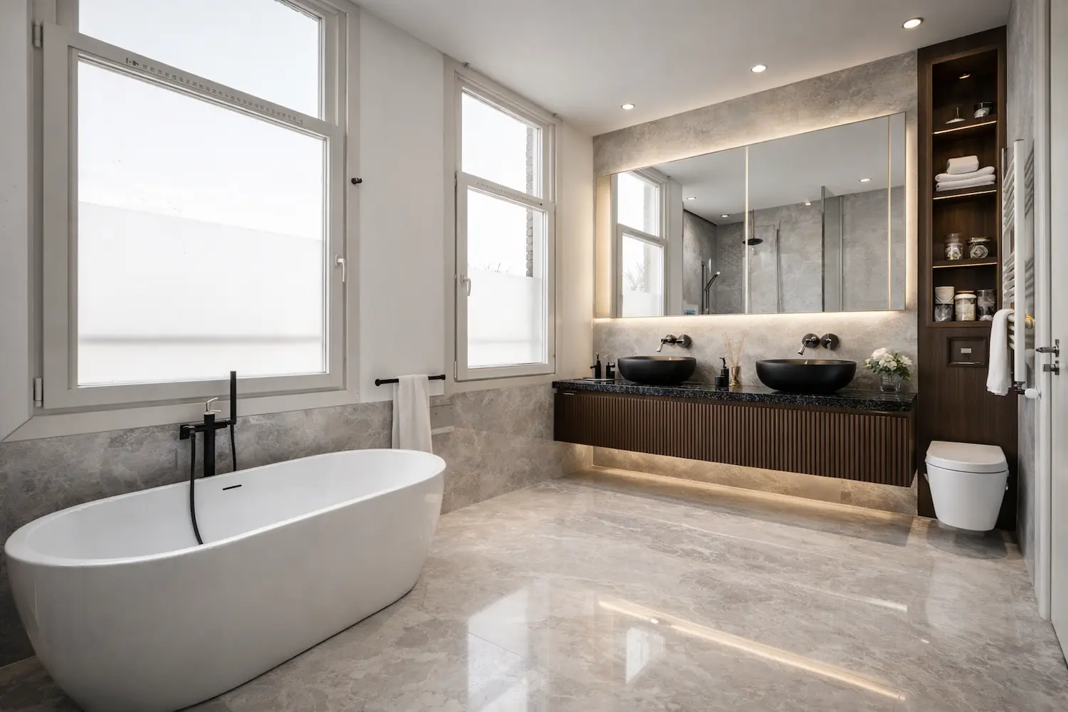 High-end kitchen renovation with marble countertops in Hollywood FL